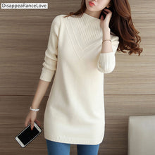 Load image into Gallery viewer, 2019 DRL female sweater outerwear medium-long basic pullovers office lady sweater thickening solid color turtleneck Sweater