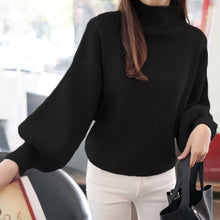 Load image into Gallery viewer, DRL 2019 New Winter Women Sweaters Fashion Turtleneck Batwing Sleeve Pullovers Loose Knitted Sweaters Female Jumper Tops 7color