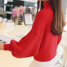 Load image into Gallery viewer, DRL 2019 New Winter Women Sweaters Fashion Turtleneck Batwing Sleeve Pullovers Loose Knitted Sweaters Female Jumper Tops 7color