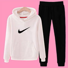 Load image into Gallery viewer, p69 3xl Women Hoodies Pant Clothing Set Casual 2 Piece Set Warm Clothes Solid Tracksuit Women Set Top Pants Ladies Suit